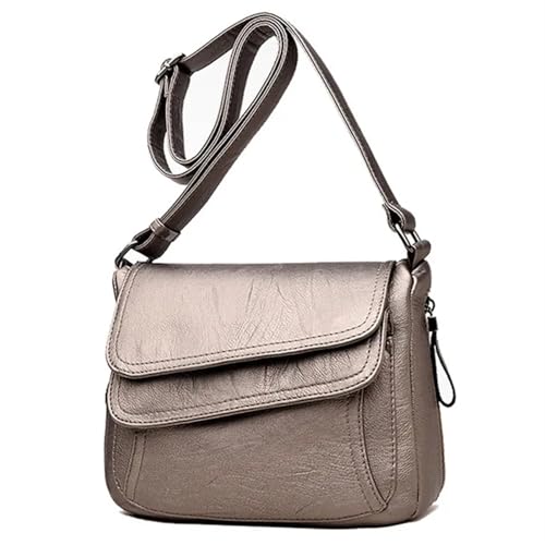 YShiuoL Umhängetasche Damen Handtasche aus weichem Leder, Geldbörsen und Handtaschen, lässige Umhängetaschen for Damen(Gold) von YShiuoL