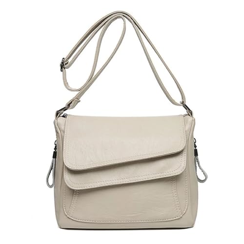 YShiuoL Umhängetasche Damen Handtasche aus weichem Leder, Geldbörsen und Handtaschen, lässige Umhängetaschen for Damen(White) von YShiuoL