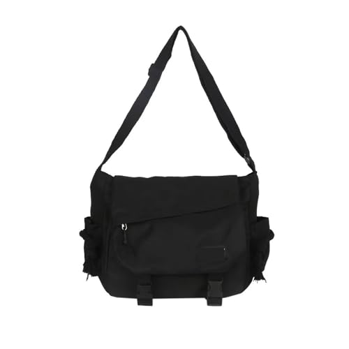 YShiuoL Umhängetasche Damen Handtaschen Umhängetasche Große Kapazität Umhängetaschen for Teenager Mädchen Männer Messenger Bag Student Schultaschen(Black) von YShiuoL