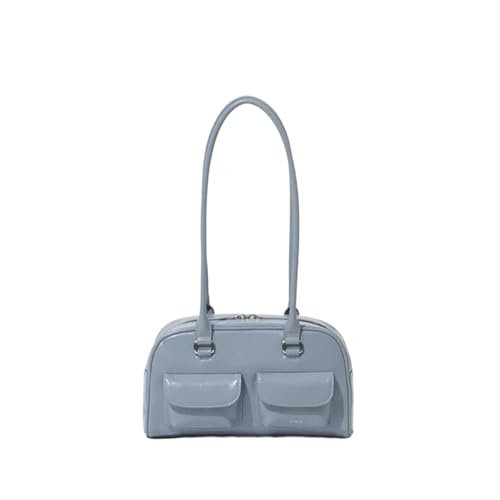 YShiuoL Umhängetasche Damen Retro Frauen Umhängetasche PU Leder Multi Tasche Handtasche Weibliche Schulter Unterarm Einkaufstasche Geldbörsen(Blue) von YShiuoL