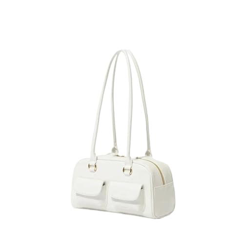 YShiuoL Umhängetasche Damen Retro Frauen Umhängetasche PU Leder Multi Tasche Handtasche Weibliche Schulter Unterarm Einkaufstasche Geldbörsen(White) von YShiuoL