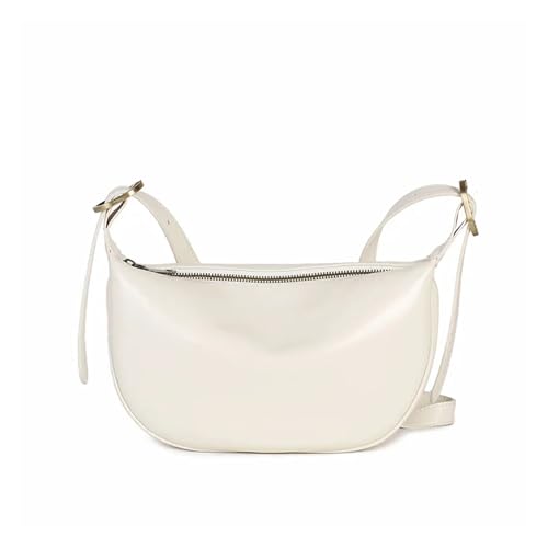 YShiuoL Umhängetasche Damen Umhängetasche, vielseitige Rindsleder-Knödeltasche for Pendeln, Damen-Ledertasche, Einzelschulter(WHITE) von YShiuoL