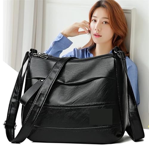 YShiuoL Umhängetasche Damen Umhängetasche Elegante Leder One Shoulder Handtasche Einkaufstasche Damenmode Korn Schöne Dame Tasche(Red) von YShiuoL