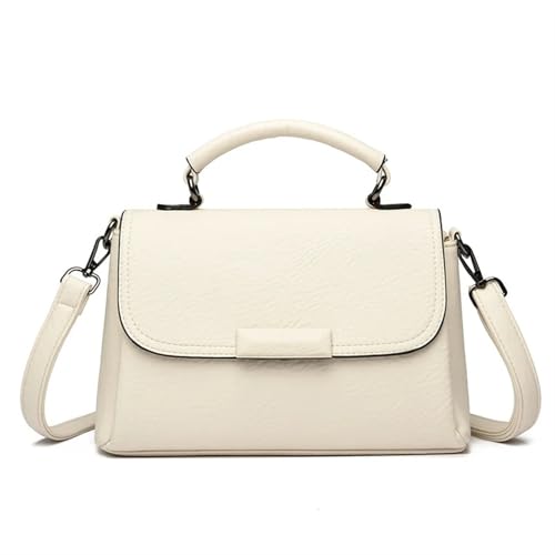 YShiuoL Umhängetasche Damen Umhängetasche Leder Damen Handtaschen Mode Weibliche Messenger Tragetaschen Frauen Schulter(Beige) von YShiuoL