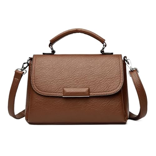 YShiuoL Umhängetasche Damen Umhängetasche Leder Damen Handtaschen Mode Weibliche Messenger Tragetaschen Frauen Schulter(Coffee) von YShiuoL