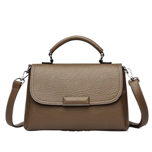 YShiuoL Umhängetasche Damen Umhängetasche Leder Damen Handtaschen Mode Weibliche Messenger Tragetaschen Frauen Schulter(Dark khaki) von YShiuoL