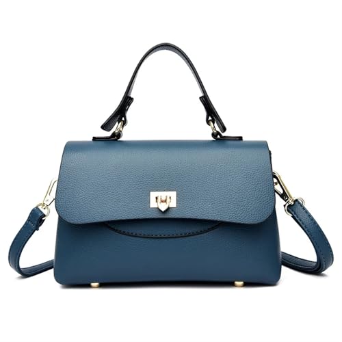 YShiuoL Umhängetasche Damen Umhängetasche for Frauen PU Leder Messenger Bags Mode Weibliche Casual Tasche Frau Handtasche(Blue) von YShiuoL