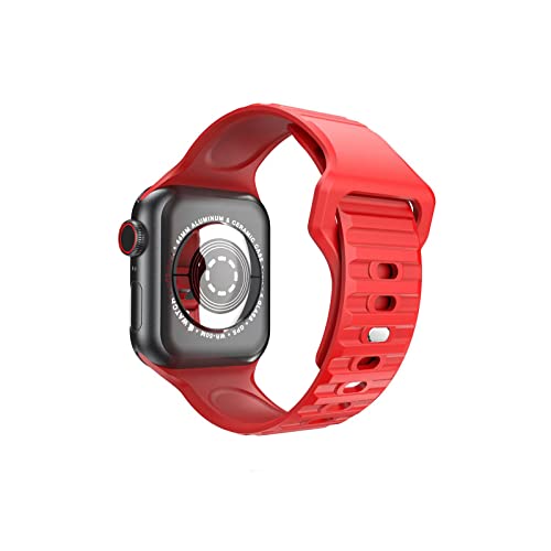 YSuqiBB Silikonarmband kompatibel mit Apple Watch Armband 49mm45mm44mm42mm41mm40mm38mm für Apple Watch Series Ultra/8/7/6/SE/5/4/3/2/1 Zehn Farben für Männer und Frauen verfügbar von YSuqiBB