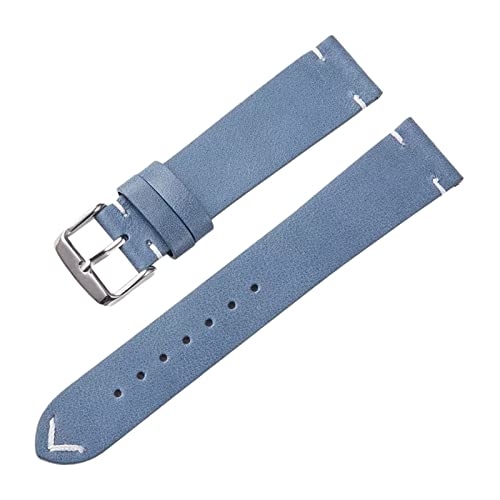 18mm/20mm/22mm Matte Leder Casual Schnellspanner Uhrenarmband Armband für Smartwatch, Quarzuhr, One Size von YTBHSHXZ