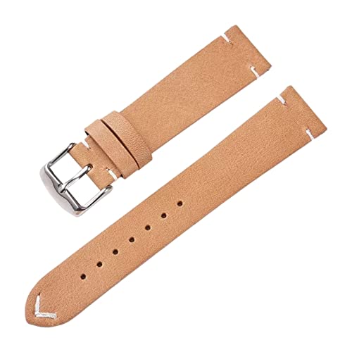 18mm/20mm/22mm Matte Leder Casual Schnellspanner Uhrenarmband Armband für Smartwatch, Quarzuhr, One Size von YTBHSHXZ
