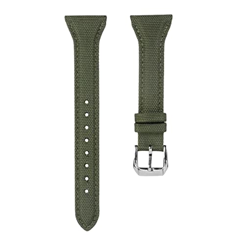 22mm Nylon Echtleder Canvas Herren Sport Uhrenarmband Ersatz Armband für analoge Uhren, One Size von YTBHSHXZ