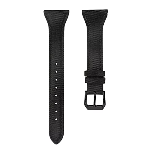 22mm Nylon Echtleder Canvas Herren Sport Uhrenarmband Ersatz Armband für analoge Uhren, One Size von YTBHSHXZ