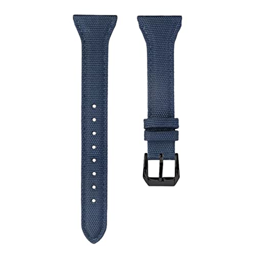 22mm Nylon Echtleder Canvas Herren Sport Uhrenarmband Ersatz Armband für analoge Uhren, One Size von YTBHSHXZ