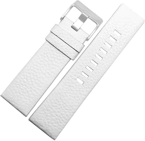 Echtleder Uhrenarmband 22mm - 30 Litchi Korn Uhrenarmband Ersatz Armband für Herrenuhren, 27mm von YTBHSHXZ