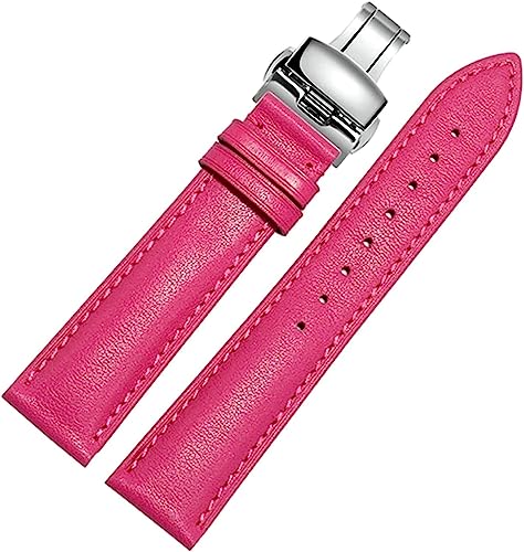 Leat 12-24mm Herren Damen Echtes Leder Uhrenarmband Armband Ersatz Pin Schnalle/Faltschließe, One Size von YTBHSHXZ