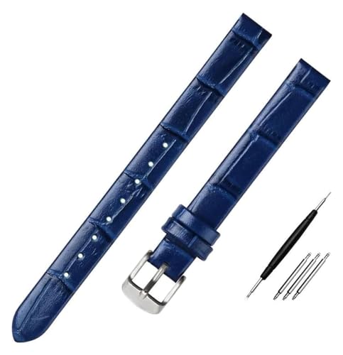 Lederarmband 10mm dünne Damenuhr Armband Uhr Ersatz Armband Armband Zubehör, 10mm von YTBHSHXZ