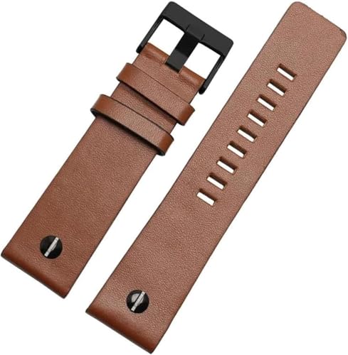 Lederarmband 22 24 26 28 30 mm mit Nieten Uhrenarmband Herrenuhr Zubehör, 30mm von YTBHSHXZ