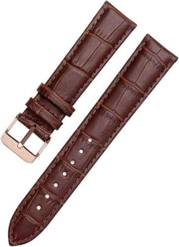 Uhrenarmband aus Leder 10mm - 24 für Herren und Damen Uhrenersatzzubehör, 17mm von YTBHSHXZ