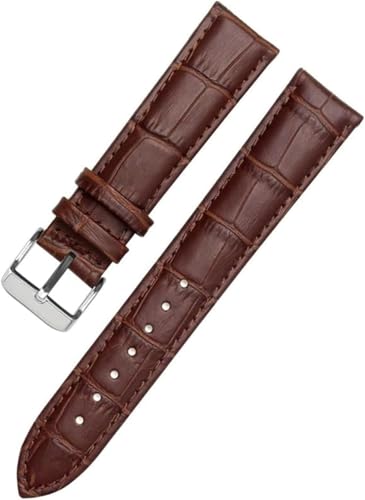 Uhrenarmband aus Leder 10mm - 24 für Herren und Damen Uhrenersatzzubehör, 18mm von YTBHSHXZ