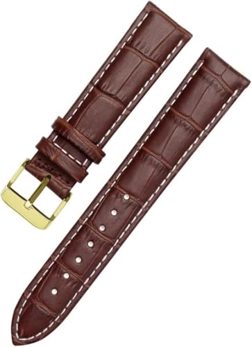 Uhrenarmband aus Leder 10mm - 24 für Herren und Damen Uhrenersatzzubehör, 22mm von YTBHSHXZ