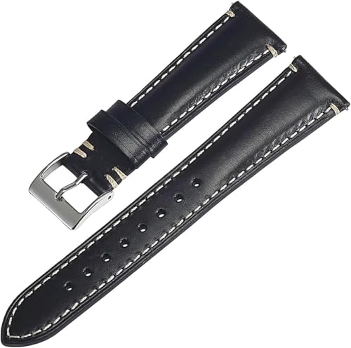 Vintage Leder Uhrenarmband 20mm 22mm 24mm Schnellspan Uhrenarmbänder für Ersatz, 22mm von YTBHSHXZ