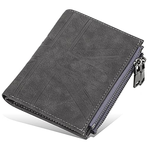 YTBHSHXZ Herren-Geldbörse, Kreditkartenhalter, Münzfach, Geldscheinfächer, Klappgeldbörse für Herren, Leder, Schwarz , Einheitsgröße, Amerikanisch von YTBHSHXZ