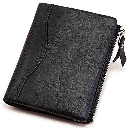 YTBHSHXZ Herren Ledergeldbörsen Slim Wallet Integrierter Kartenhalter 10 Kreditkartenfächer, Schwarz , Einheitsgröße, Amerikanisch von YTBHSHXZ