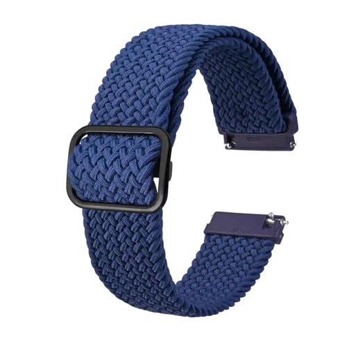 YTBHSHXZ Uhrenarmband， Herren Nylon Uhrenarmbänder Verstellbare geflochtene Loop Straps Armband Quick Release Sport Uhrenarmband(Blue,22mm) von YTBHSHXZ