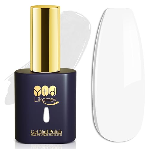 YTD Likomey UV Gellack Nagellack Gel,15ml Klassischer Weiß Soak Off Farbgel Nagelgel Maniküre Farbe Gel Nail Polish,CS001 von YTD Likomey
