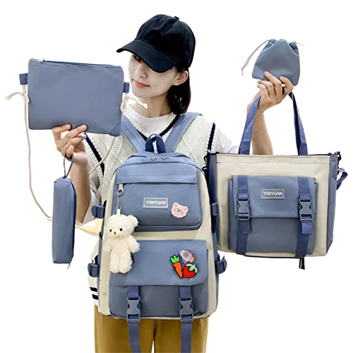 Rucksack für Kinder für die Schule - 5 Stück Studentenrucksack Combo - Inklusive Rucksack, Bleistiftbeutel, kleine Aufbewahrungstasche, Handtasche, kleine Umhängetasche Oberflächengehäuse Rucksack für Kinder für die Schule - 5 Stück Studentenrucksack Combo - Inklusive Rucksack, Bleistiftbeutel, kleine Aufbewahrungstasche, Handtasche, kleine Umhängetasche Oberflächengehäuse von YTGER