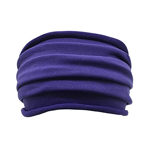 Haarschmuck Für Frauen Breite Stretch-Stirnbänder Sport Yoga Gym Stirnband Haarband Stirnbänder Elastisches Kopfwickelband Bandanas Style1-Purple von YTGLQAZ
