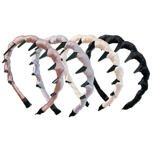 Haarreifen Mit Zähnen Für Damen 4 Stück | Haarband | Wendbares Styling Haarreif Für Damen Mädchen Festlichkeit Geburtstagsfeier von YTGOCN