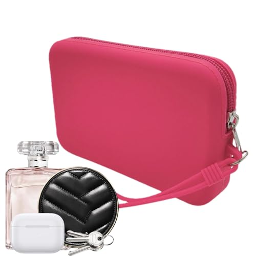 Kleingeldbörse für Münzen,Kleingeldbörse,wasserdichte Münzgeldbörse mit Reißverschluss - Rechteckiges Silikon-Münzbeutel-Wechselgeldbeutel für Geldmünzenkosmetik von YTGOCN