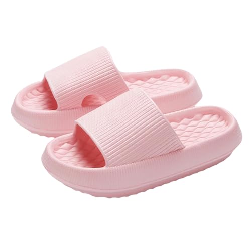 YTLBFDZE Strandpantoletten Damen Weiche Pantoffeln Für Wolken Mit Dicklöschern Von Frauen In Der Dickdicke Von Frauen, Die Frauen Mit Rutschflip-Flip-Flops Von Frauen In Großer Größe Sind-Rosa-42-43 von YTLBFDZE