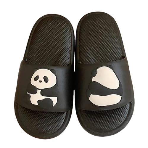 YTLBFDZE Strandpantoletten Piggy Soft Sohle Damen Pantoffers Badezimmer Strand In Hallensandalen Sommerpaar Schuhe-Black_A-40-41 von YTLBFDZE