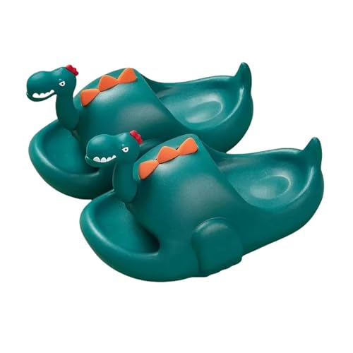 YTLOUNAZ Sommer Badeschlappen Kinder Dinosaurier -Hausschuhe Weibliche Sommer Süßes Cartoon Innen Eva Tragen Außerhalb Jungen Mädchen Innen Im Freien Im Freien Strandschuhe-Blau-200Cm von YTLOUNAZ