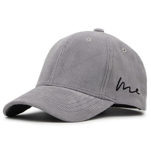 YTNKIV Oversize Big Head Hat XXL Baseball Cap Large Head Hat Cord Unisex Sonnenhut Plus 23.6"-25.5" (60-65cm), hellgrau, Einheitsgröße von YTNKIV