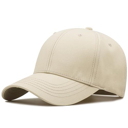 YTNKIV Oversize Big Head Hat XXL Unisex Baseball Cap Large Head Hat Unisex Sonnenhut Plus 23.6"-25.5" (60-65cm), beige, Einheitsgröße von YTNKIV
