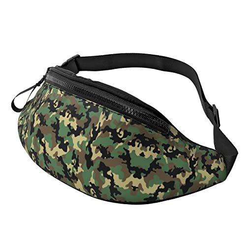 Camouflage-Hüfttasche für Damen und Herren, Hüfttasche, Reisen, Yoga, Fitnessstudio, für Outdoor, Workout, Sport, Reisen, Laufen, Schwarz , Einheitsgröße von YTORA