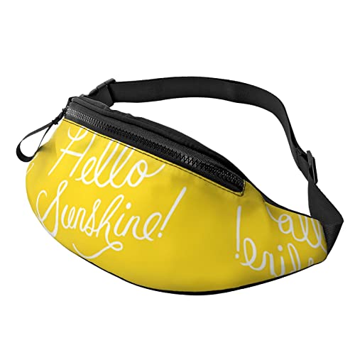 Goodlooking Hello Sunshine Hüfttasche für Damen und Herren, Hüfttasche, für Reisen, Yoga, Fitnessstudio, für Outdoor, Workout, Sport, Reisen, Laufen, Schwarz , Einheitsgröße von YTORA