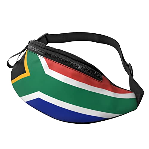 Hüfttasche mit Südafrika-Flagge, für Damen und Herren, Hüfttasche, für Reisen, Yoga, Fitnessstudio, für Outdoor, Workout, Sport, Reisen, Laufen, Schwarz , Einheitsgröße von YTORA
