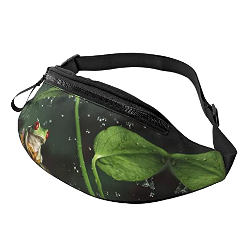 Peace Tree Frog Hüfttasche für Damen & Herren Hüfttasche Reisen Yoga Gym für Outdoor Workout Sport Reisen Laufen, Schwarz , Einheitsgröße von YTORA