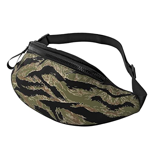 Tiger Stripe Camo Hüfttasche für Damen & Herren Hüfttasche Reisen Yoga Gym für Outdoor Workout Sport Reisen Laufen, Schwarz , Einheitsgröße von YTORA