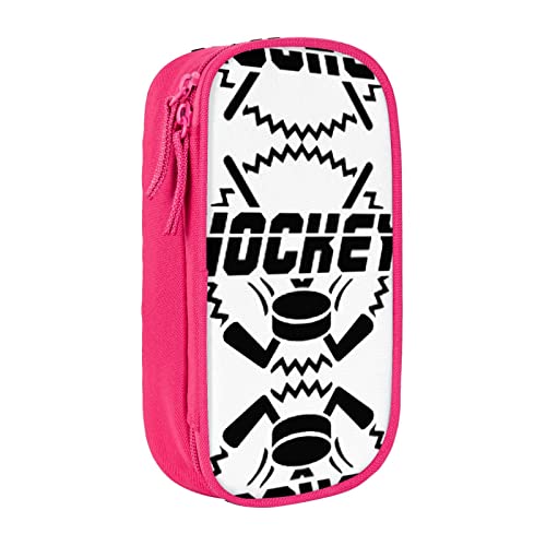 YTORA Hockey-Federmäppchen, großes Fassungsvermögen, Stifttasche, langlebig, 3 Fächer, rose, Einheitsgröße, Taschen-Organizer von YTORA