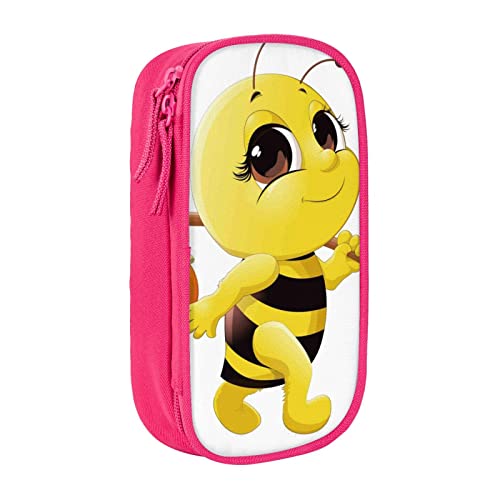 YTORA Honey Bee Federmäppchen, große Kapazität, Stifttasche, große Aufbewahrung, Stifttasche, langlebig, 3 Fächer, rose, Einheitsgröße, Taschen-Organizer von YTORA