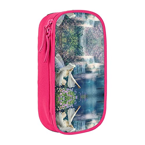 YTORA Lake Fairy Federmäppchen, große Kapazität, Stifttasche, große Aufbewahrung, Stifttasche, langlebig, 3 Fächer, rose, Einheitsgröße, Taschen-Organizer von YTORA