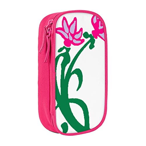 YTORA Lotus Flower Namaste Federmäppchen, großes Fassungsvermögen, Stifttasche, langlebig, 3 Fächer, rose, Einheitsgröße, Taschen-Organizer von YTORA