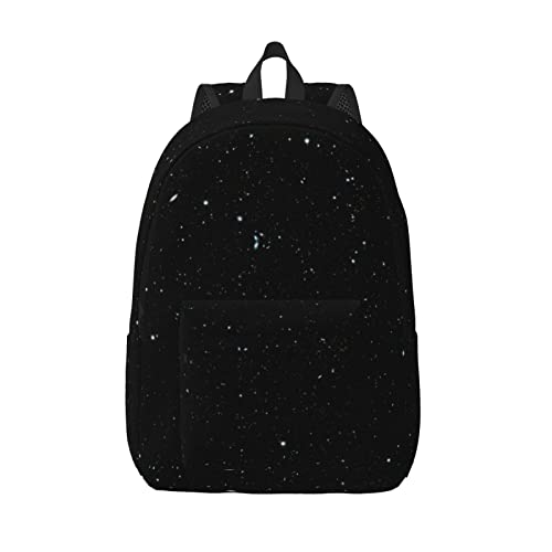 YTORA Schwarzer Glitzer-Rucksack für Damen und Herren, leicht, modisch, lässiger Laptop-Rucksack, Schwarz, Medium YTORA Schwarzer Glitzer-Rucksack für Damen und Herren, leicht, modisch, lässiger Laptop-Rucksack, Schwarz, Medium von YTORA