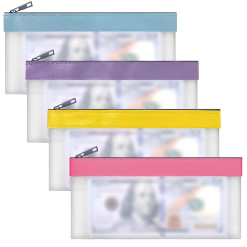 YTPAFK 4 transparente Federmäppchen, durchsichtiges Federmäppchen, Federmäppchen, wasserdichte Reise-Aufbewahrungstasche für Schulbedarf, Rechnungen, Kosmetik, Schreibwaren und Reisezubehör, 4 Farben YTPAFK 4 transparente Federmäppchen, durchsichtiges Federmäppchen, Federmäppchen, wasserdichte Reise-Aufbewahrungstasche für Schulbedarf, Rechnungen, Kosmetik, Schreibwaren und Reisezubehör, 4 Farben von YTPAFK