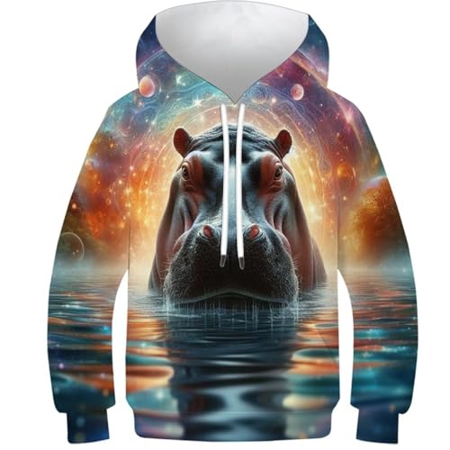 YTPONBCSTUG Unisex Kinder Nilpferd Hoodie 3D Lustig GedrucKt Kapuzenpullover Langarm Pullover Hoodies Personalisierte Sweatshirt Für Jungen Mädchen Mit Kängurutasche Alter 6-15 YTPONBCSTUG Unisex Kinder Nilpferd Hoodie 3D Lustig GedrucKt Kapuzenpullover Langarm Pullover Hoodies Personalisierte Sweatshirt Für Jungen Mädchen Mit Kängurutasche Alter 6-15 von YTPONBCSTUG